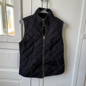 Black quilted vest